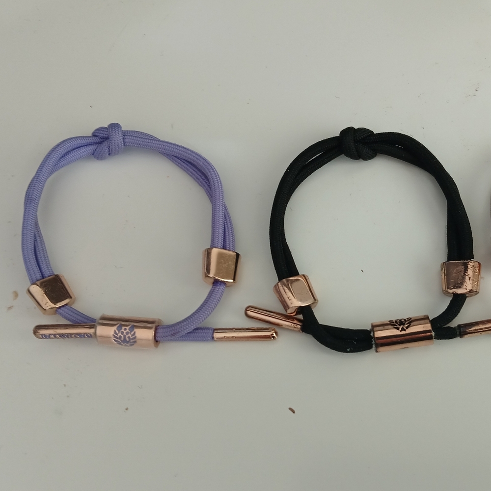 Rastaclat Bracelet Bundle in Light Purple and Black - Size Small / Medium (S/M)